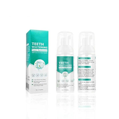 Buy 1 Get 1 Free | Whitening Foam Toothpaste | Remove Stains, Whiten Teeth | Fresh Breath, Natural & Safe