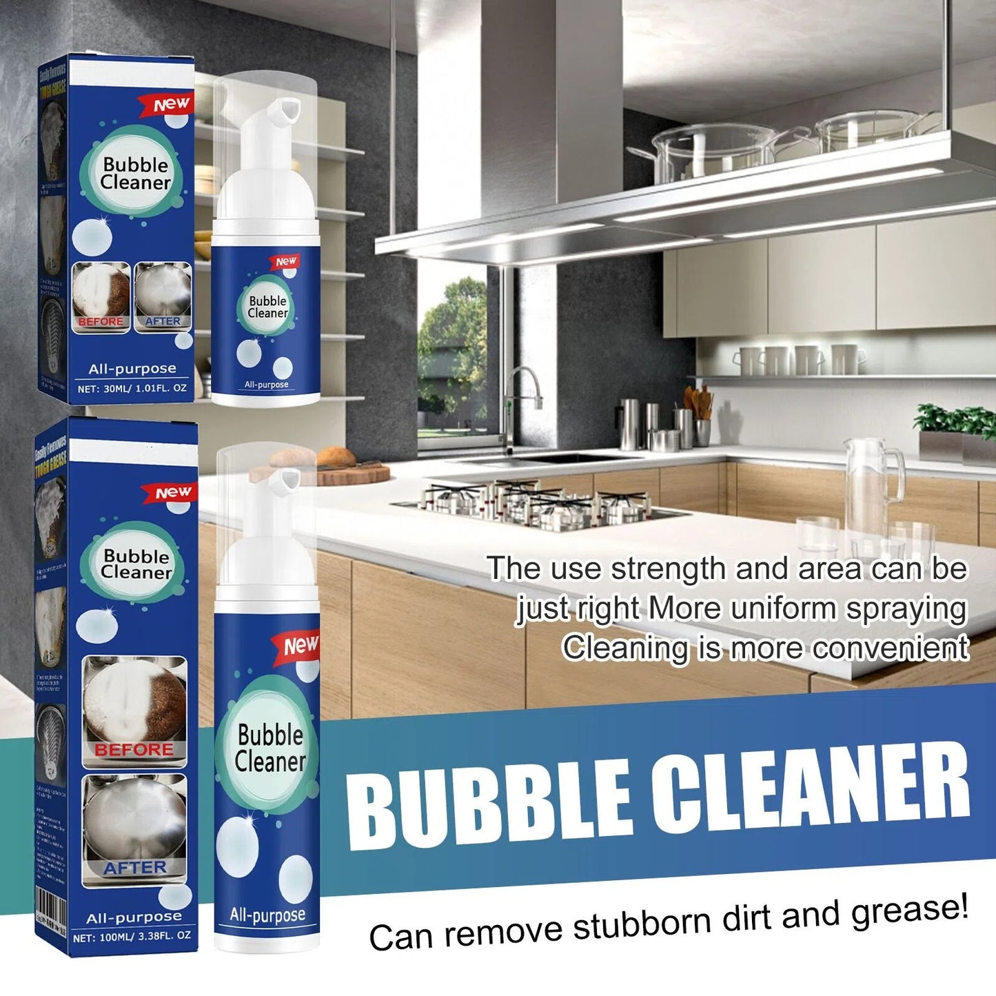 Fast-acting kitchen grease cleaner - buy one get one free!