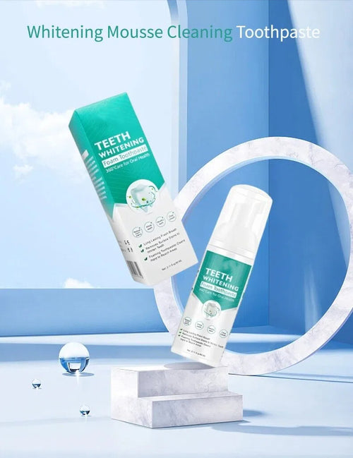 Buy 1 Get 1 Free | Whitening Foam Toothpaste | Remove Stains, Whiten Teeth | Fresh Breath, Natural & Safe