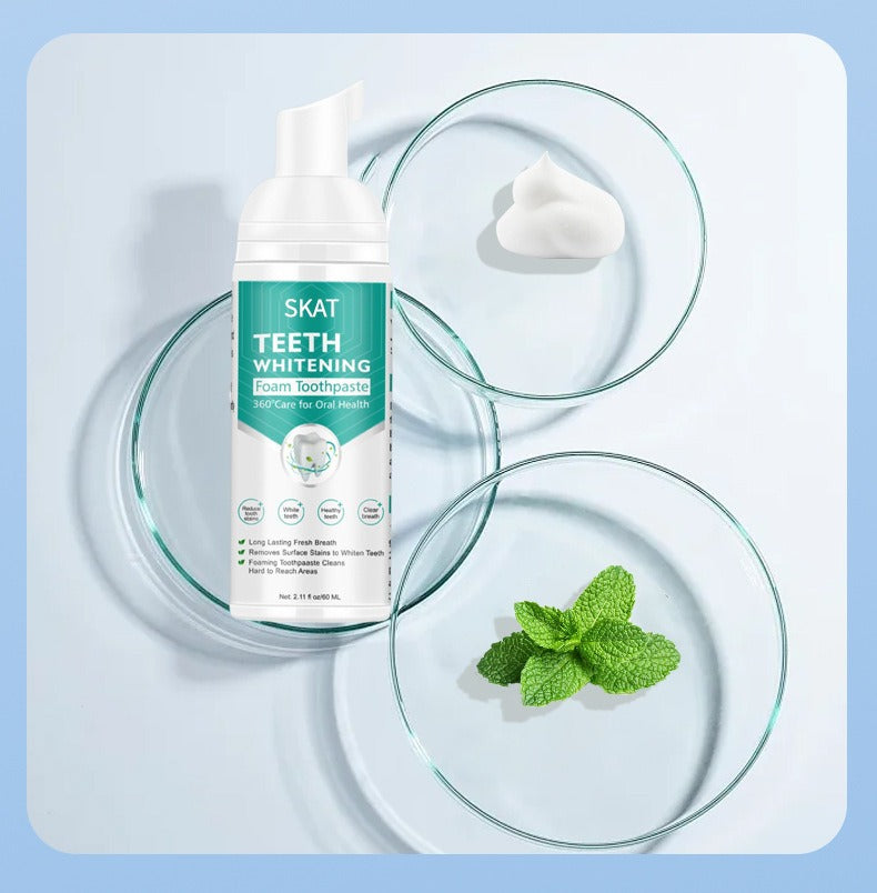 Buy 1 Get 1 Free | Whitening Foam Toothpaste | Remove Stains, Whiten Teeth | Fresh Breath, Natural & Safe